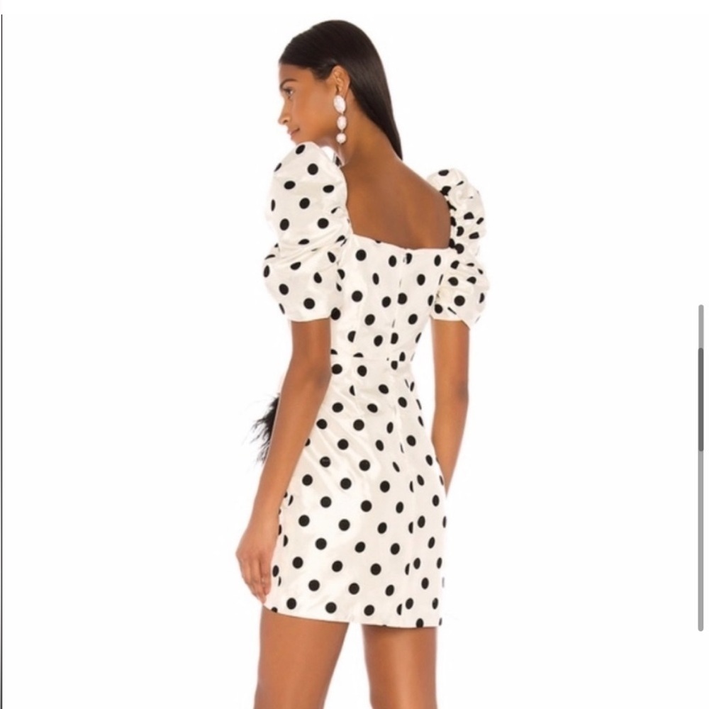 New! LPA Hailey Dress Black & White Polka Dots Mini Feather Dress 🖤 Small - Picture 7 of 15